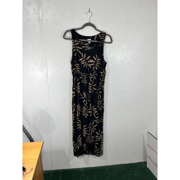A New Day Womans Sleeveless Sundress Tank Maxi Palm Leaf Design - Picture 2 of 6